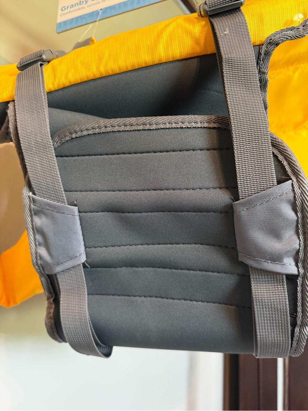 Outward Hound Bright Yellow Dog Life Vest with Black Trim - Picture 4 of 9